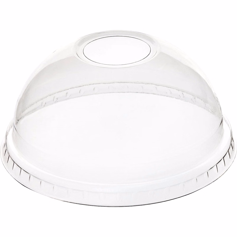 Clear Domed Lid with 1" Hole at Top