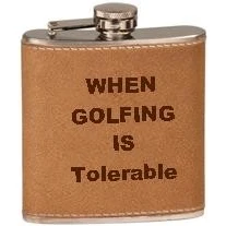 Laser Engraved Faux Leather Covered Stainless Steel Flask 1