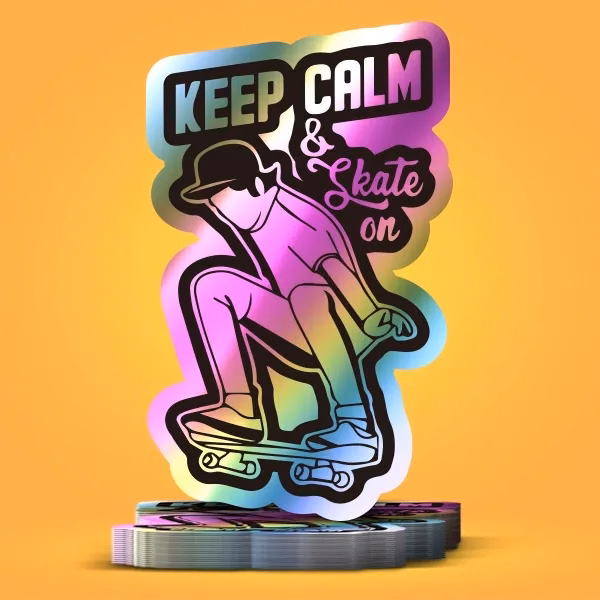 7" Custom Holographic Sticker