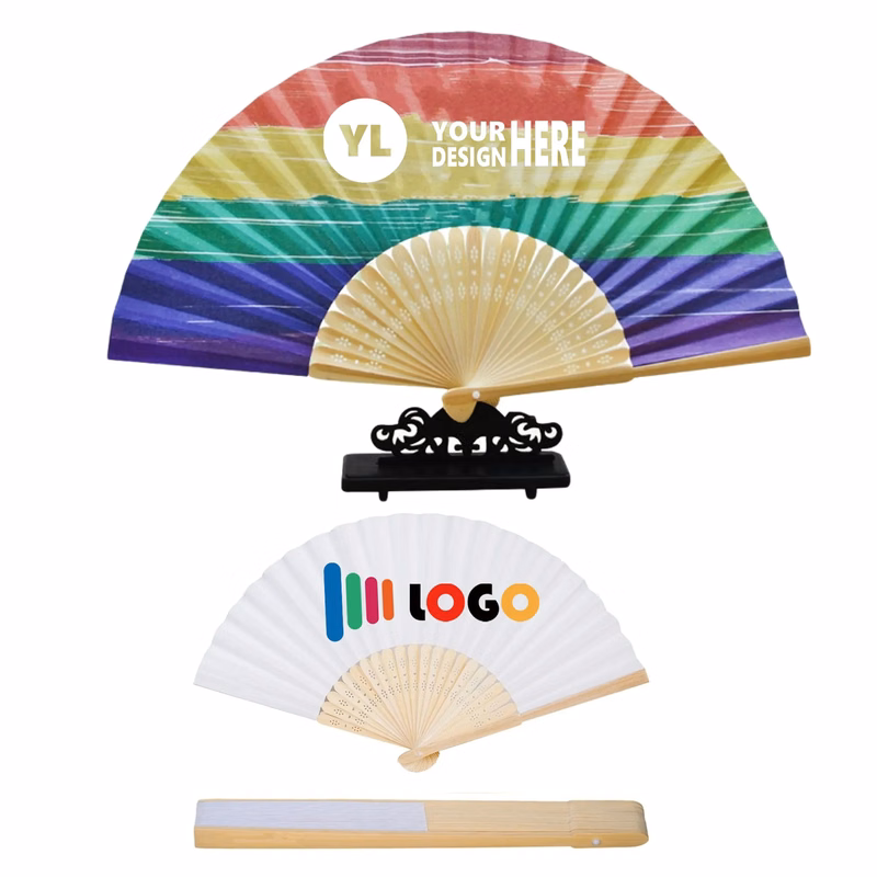 Folding Bamboo Rib Hand Fan