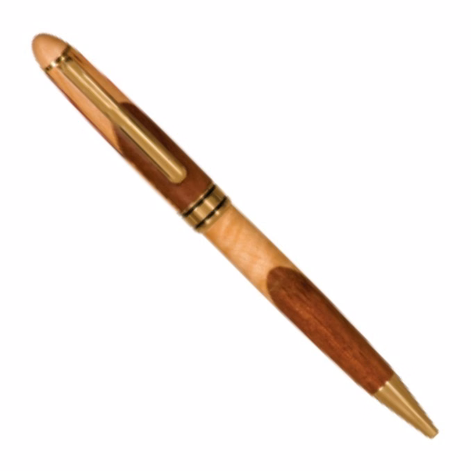 Maple/Rosewood Laser Engraved Ball Point Pen
