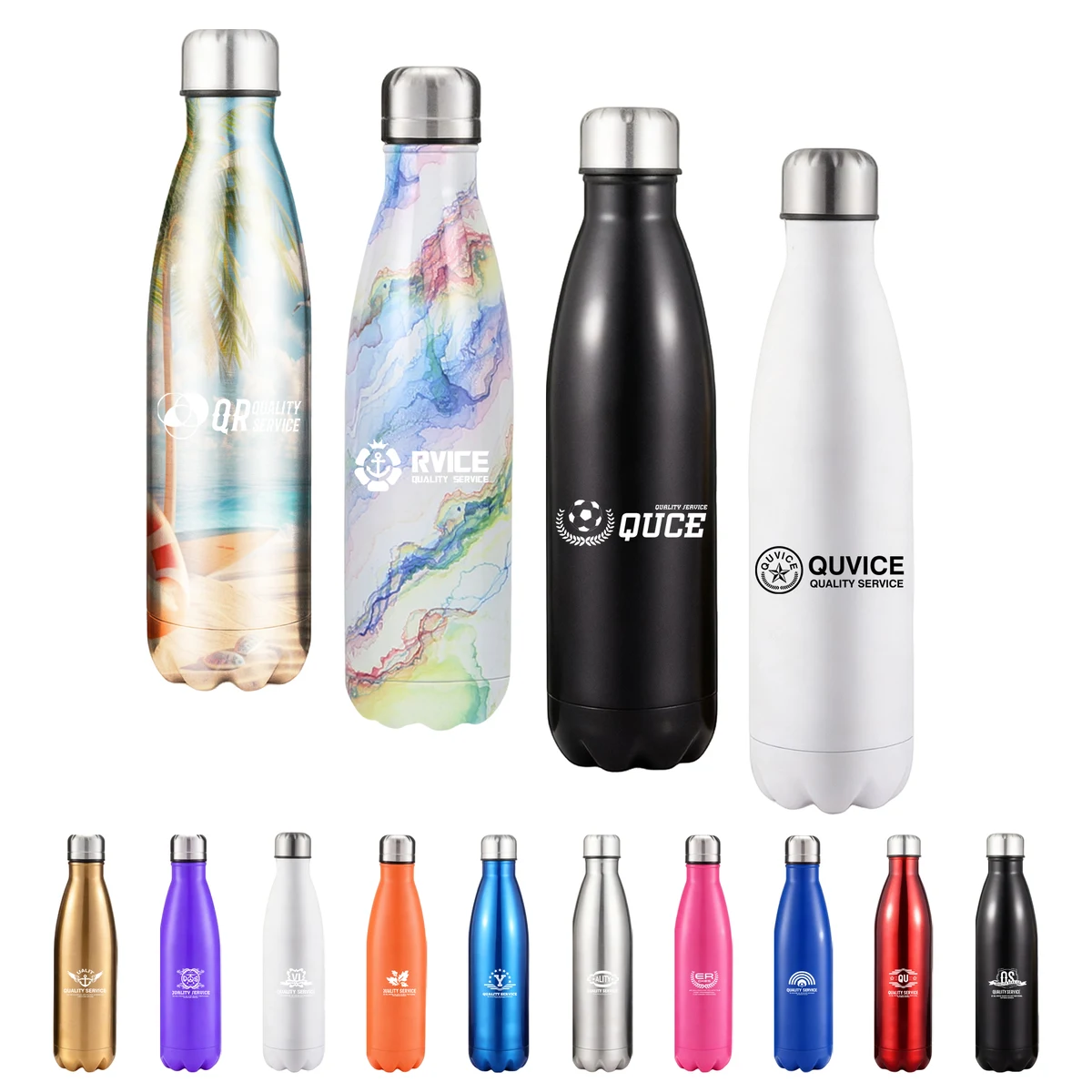 17OZ Double-Layer Full Color 304 Stainless Steel Insulated Bottle, custom water bottle with logo imprint 1