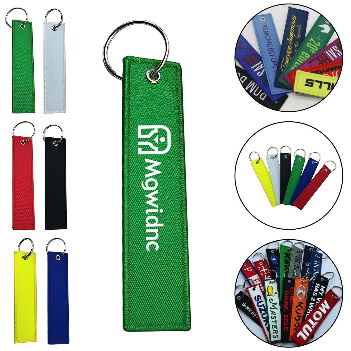 Fabric Edge Lock Heat Transfer Keychain 1