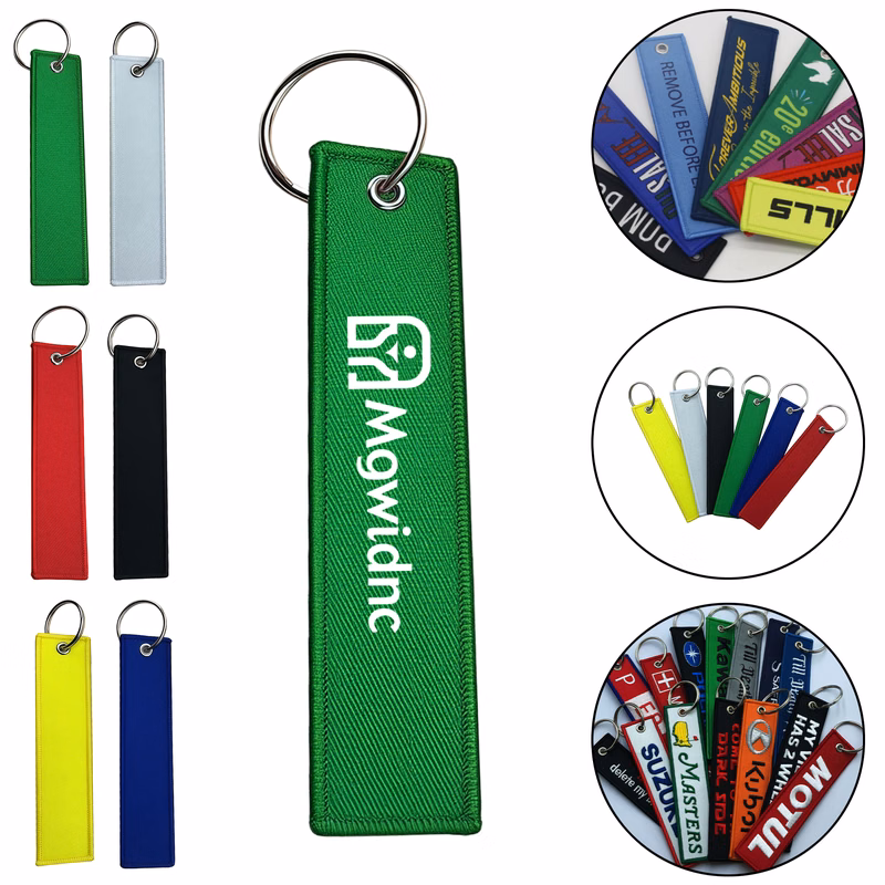 Fabric Edge Lock Heat Transfer Keychain