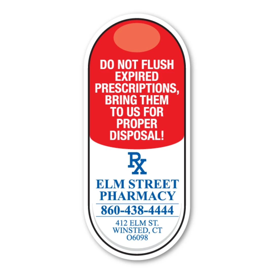 Pill Magnet - 1.38" x 3.19" - 20 mil 1