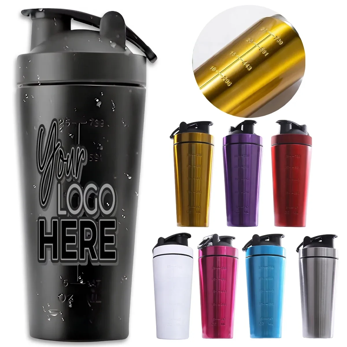 Large Capacity Stainless Steel Protein Shaker Bottle 1