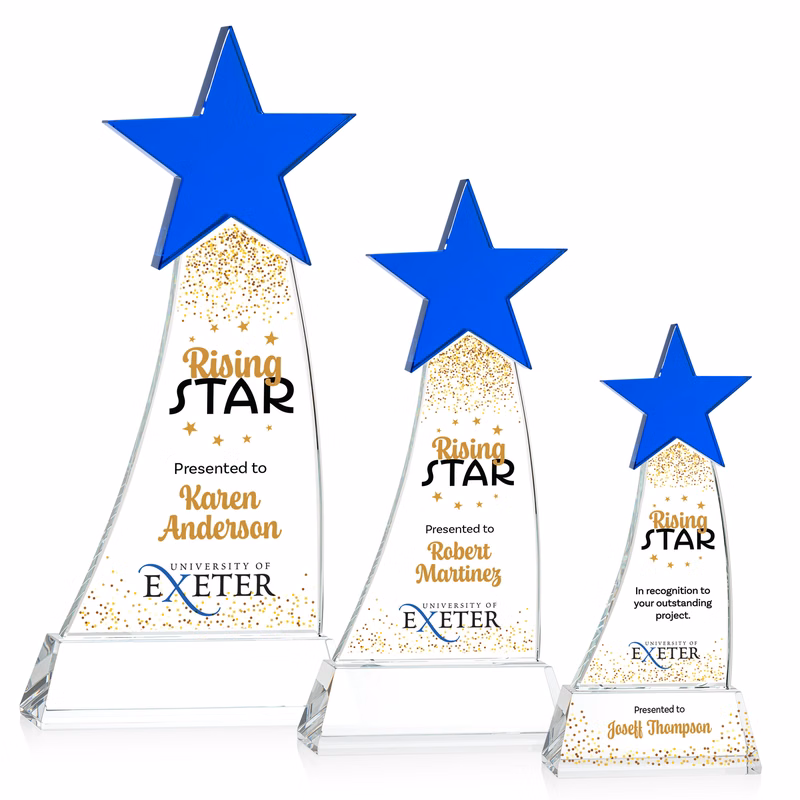 Manolita VividPrint™ Award - Blue/Clear
