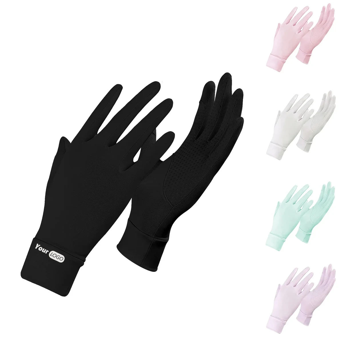 Cotton Summer Outdoor Ice Silk Sunscreen Gloves For Women 1