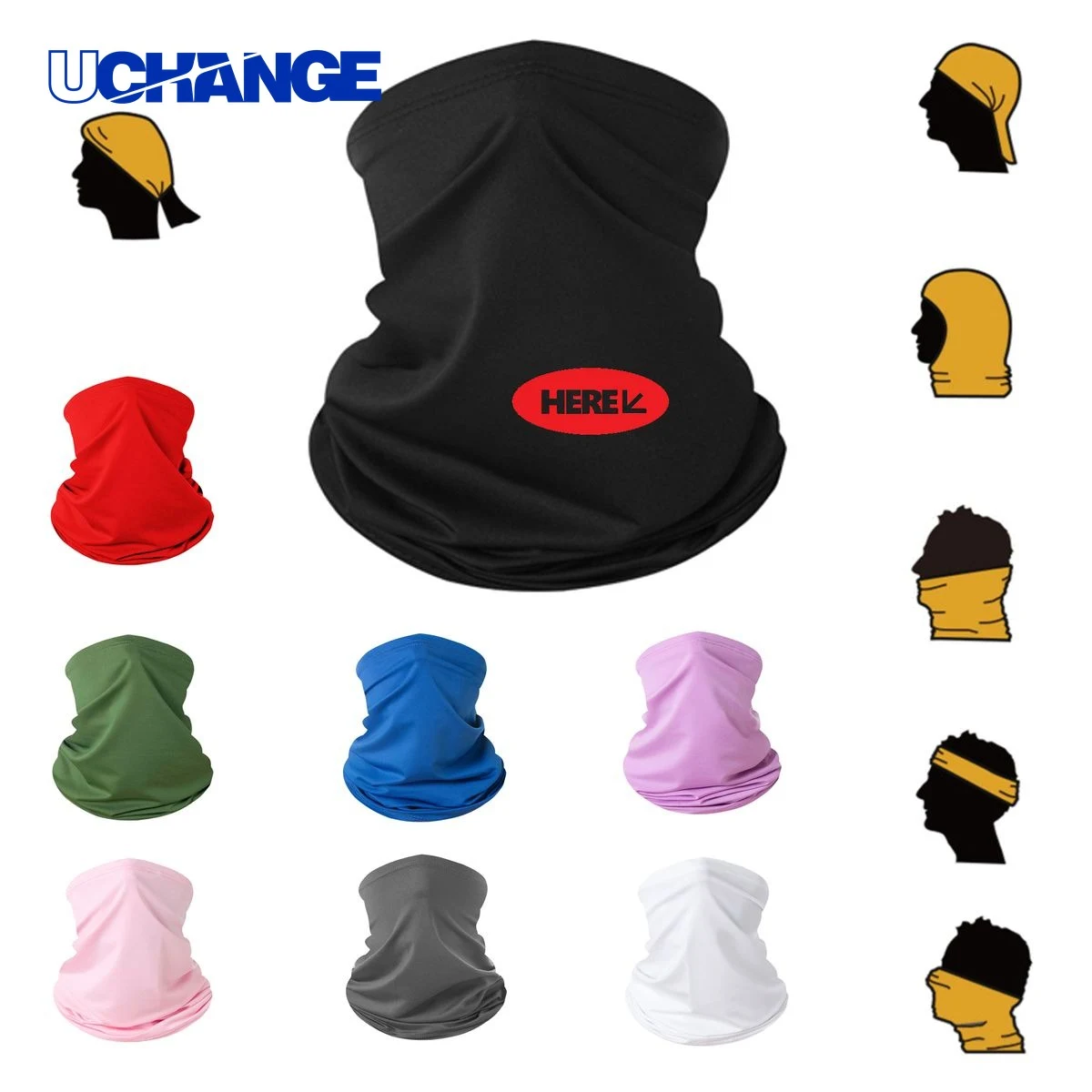 Summer Solid Color Sun Protection Neck Gaiter 1
