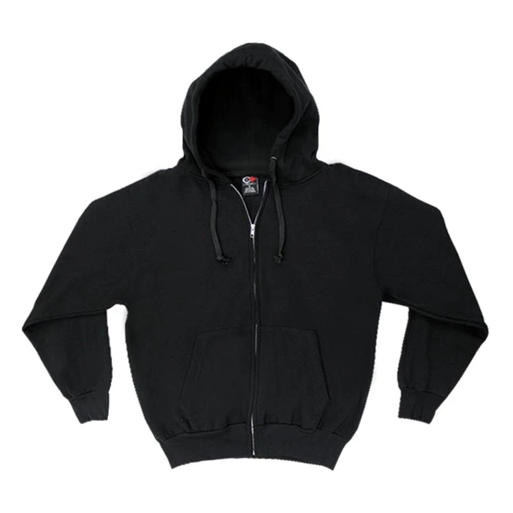 Cotton Plus Zip Hoodies - Black 2XL, custom hoodie or sweatshirt with logo imprint 1