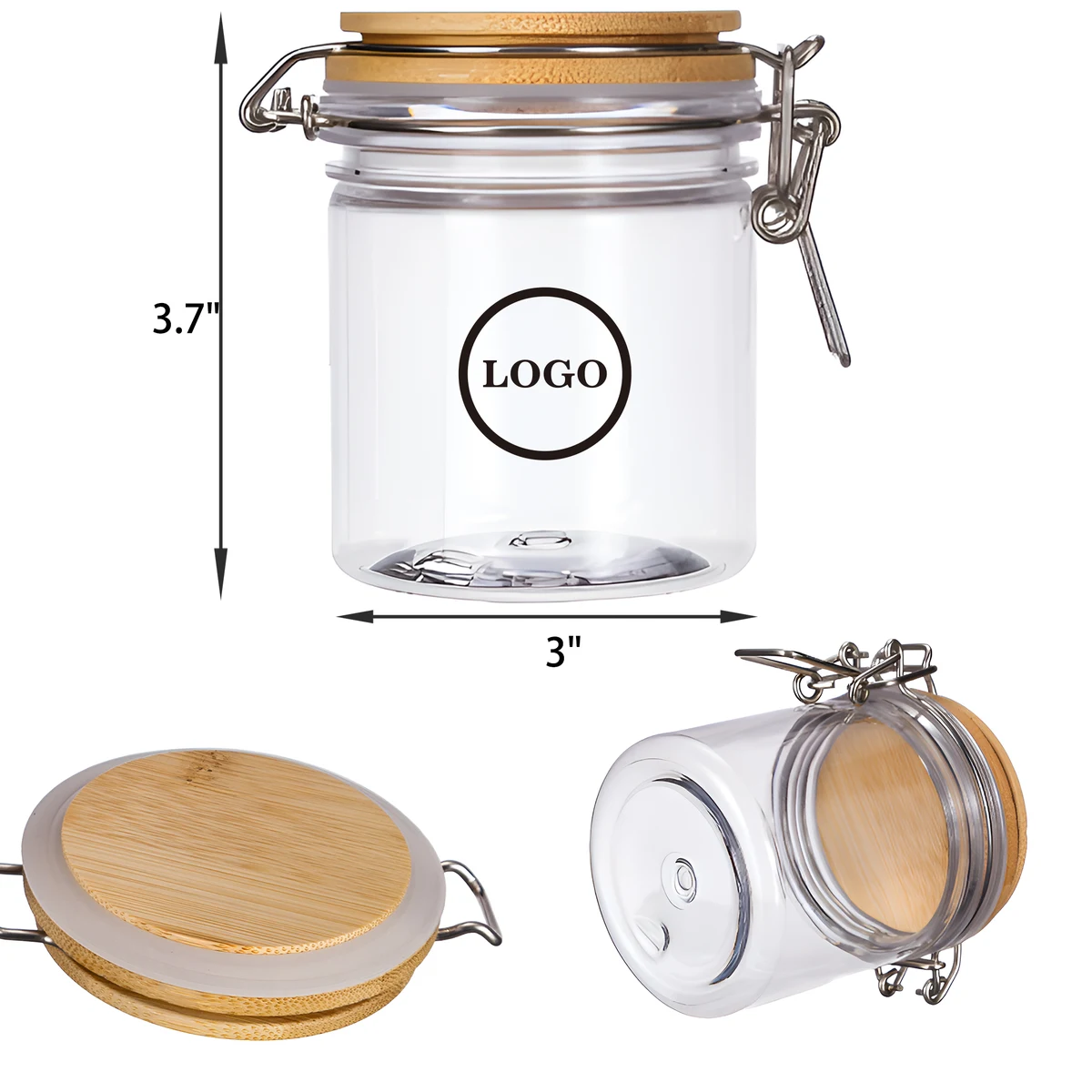 Durable 10 OZ Plastic Airtight Storage Jar 1