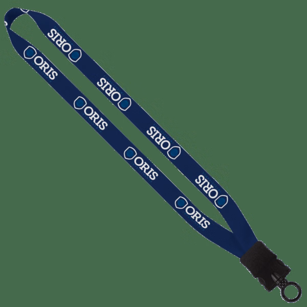 3/4" rPET Dye-Sublimated Waffle Weave Lanyard with Plastic Snap-Buckle Release