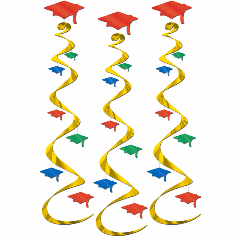 Grad Cap Whirls