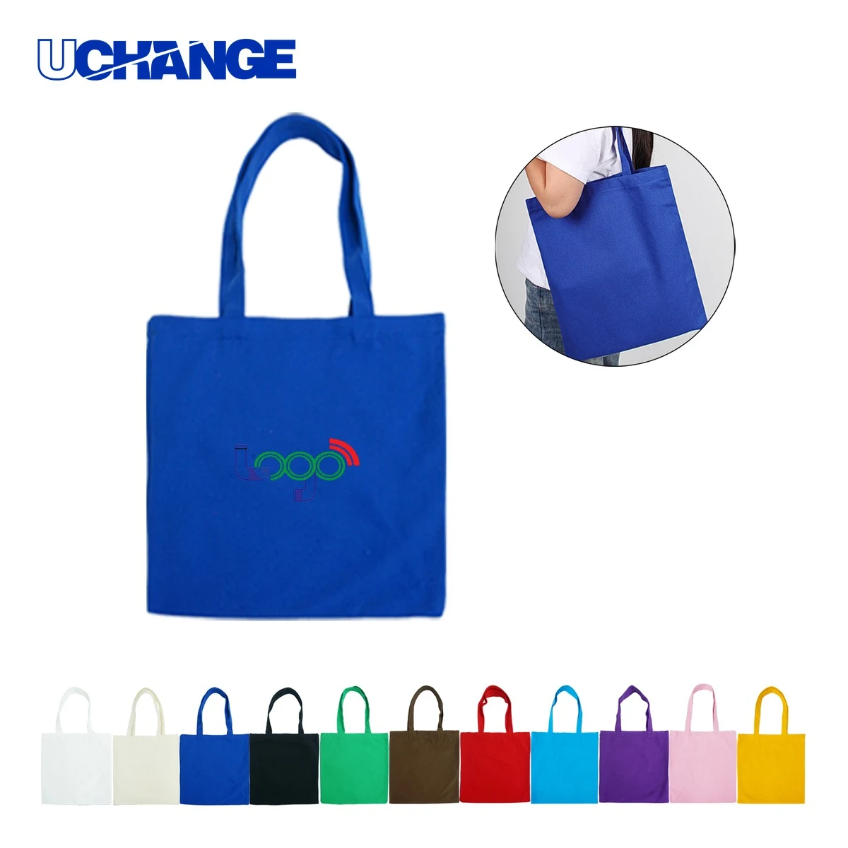 Convenient Canvas Carrying Tote Bag, custom tote bag with logo imprint 1
