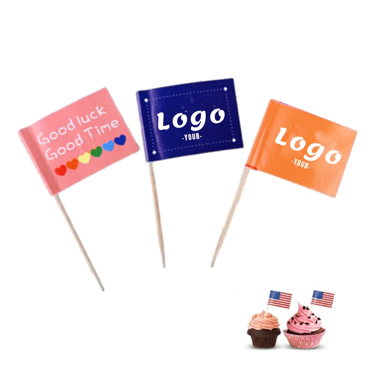 Full Color Custom Paper Toothpic Flag 1