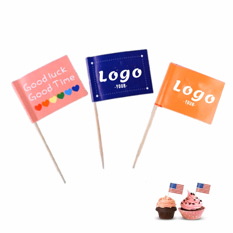 Full Color Custom Paper Toothpic Flag