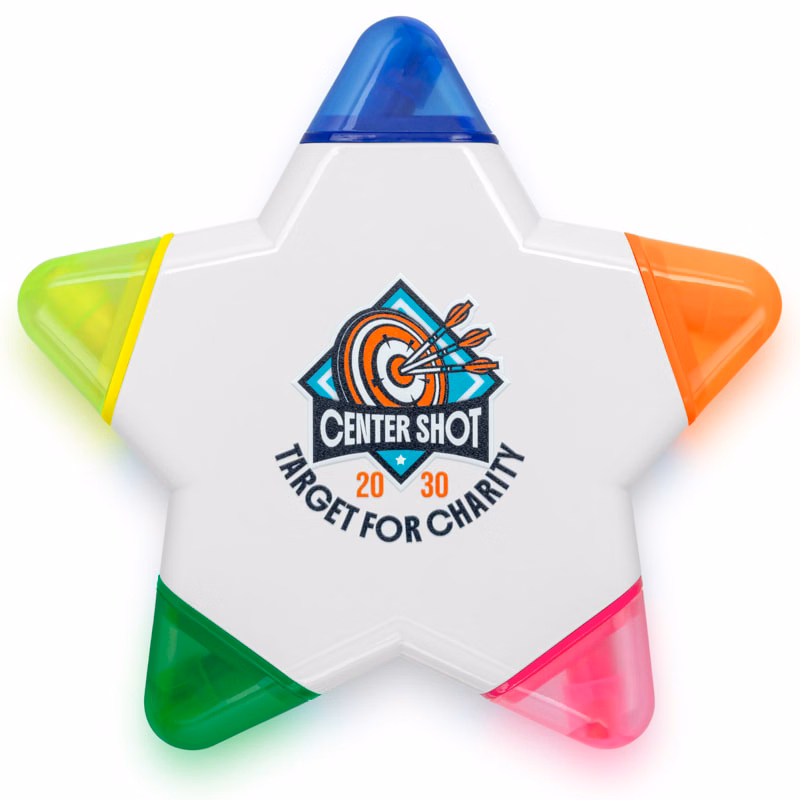 Custom Star Plastic Highlighters