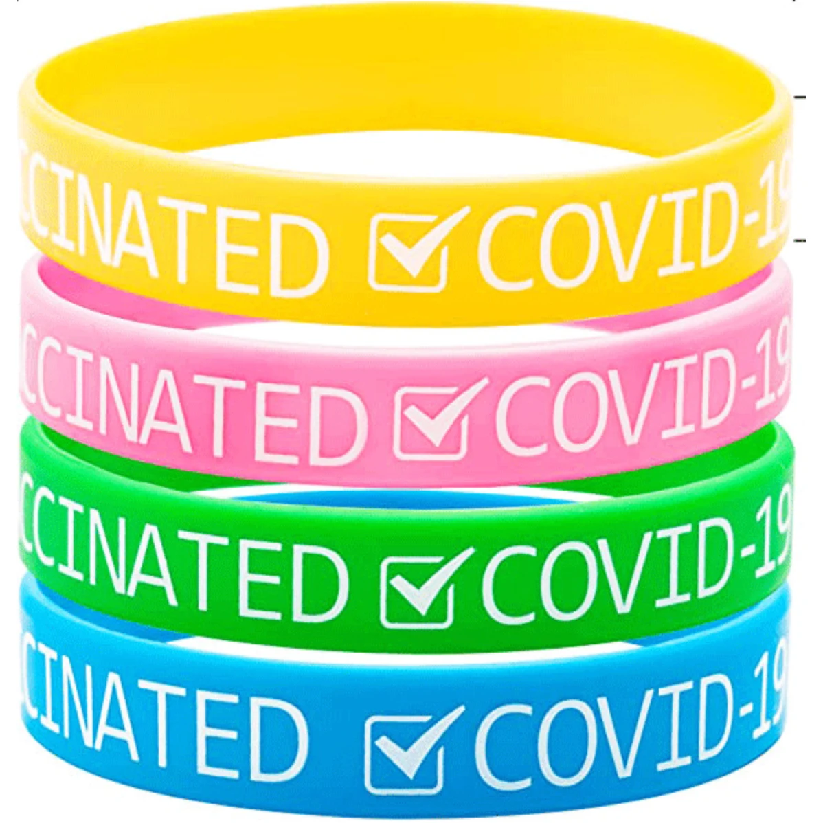 Custom Silkscreen Printed Silicone Covid Wristbands 1