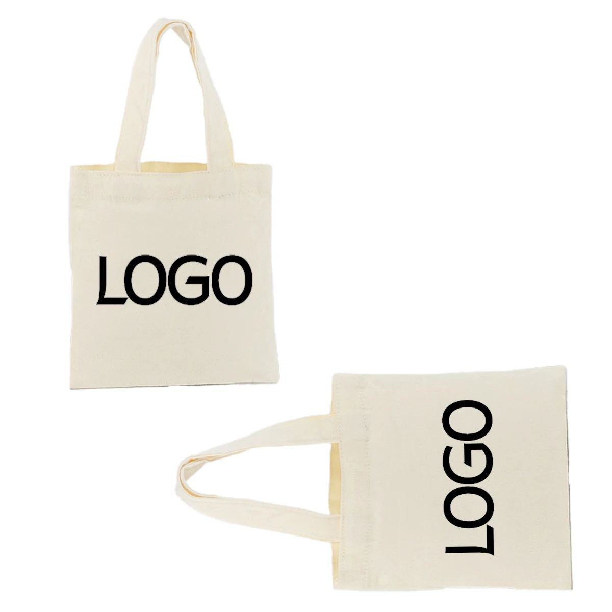 Mini handbag canvas bag, custom tote bag with logo imprint 1