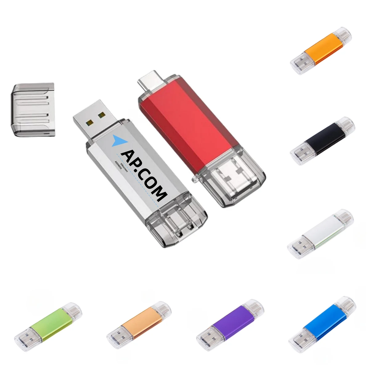 4GB 2 In 1 USB Metal Flash Drive 1