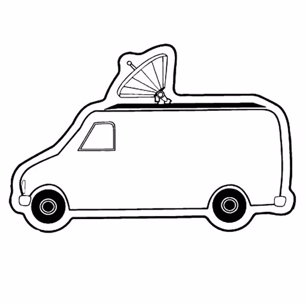 Magnet - Satellite News Van - Full Color