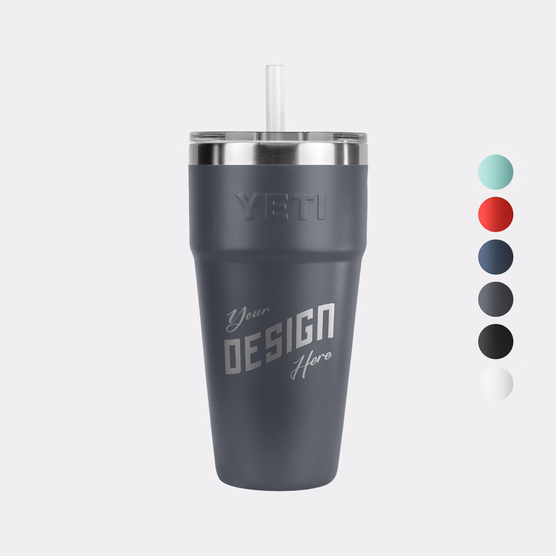 26 Oz YETI® Stainless Steel Insulated Tumbler w/ Straw