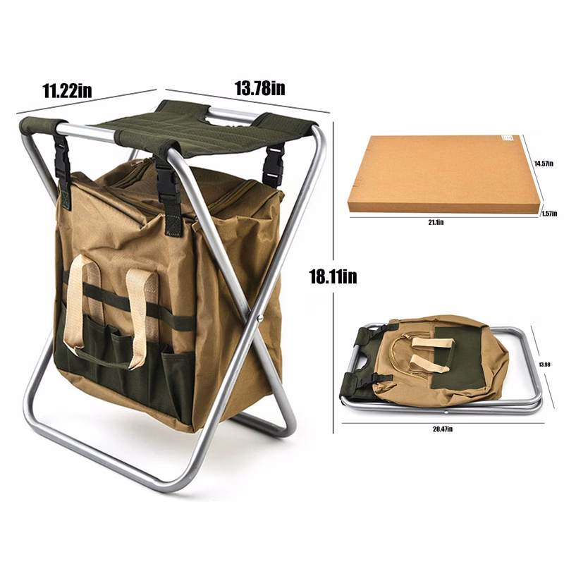Multifunctional Foldable Utility Backpack Stool Portable