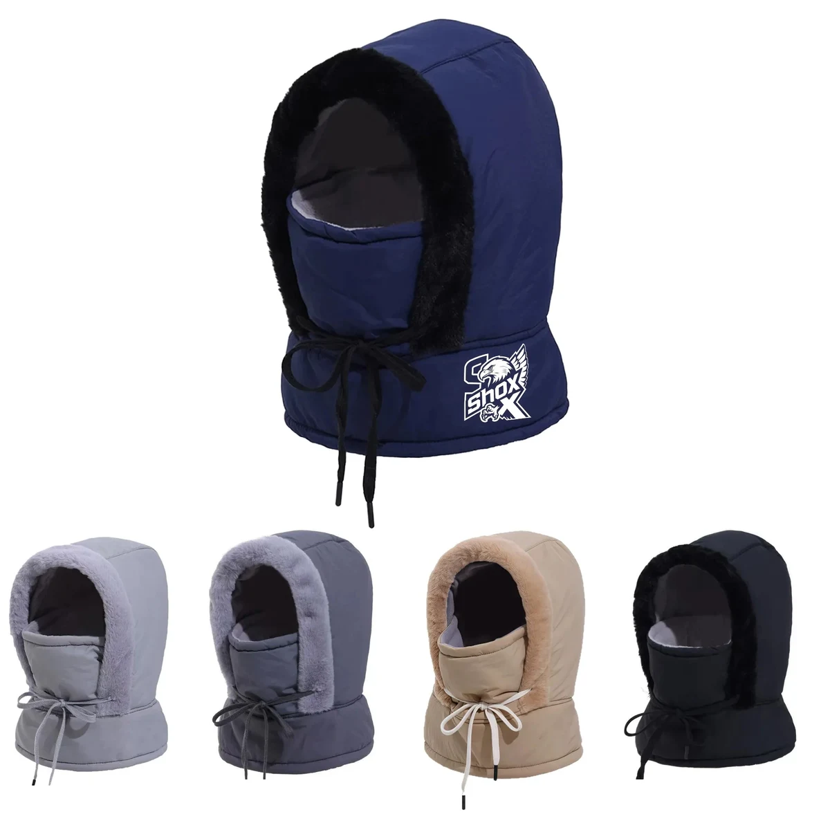MOQ 10 Winter Trapper Hat With Fleece Neck Warmer Ski Cap 1