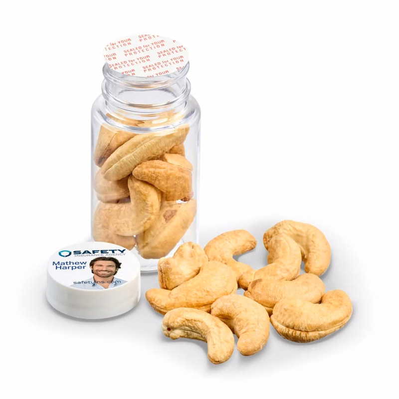 1.3 OZ JAR OF  ROASTED CASHEWS