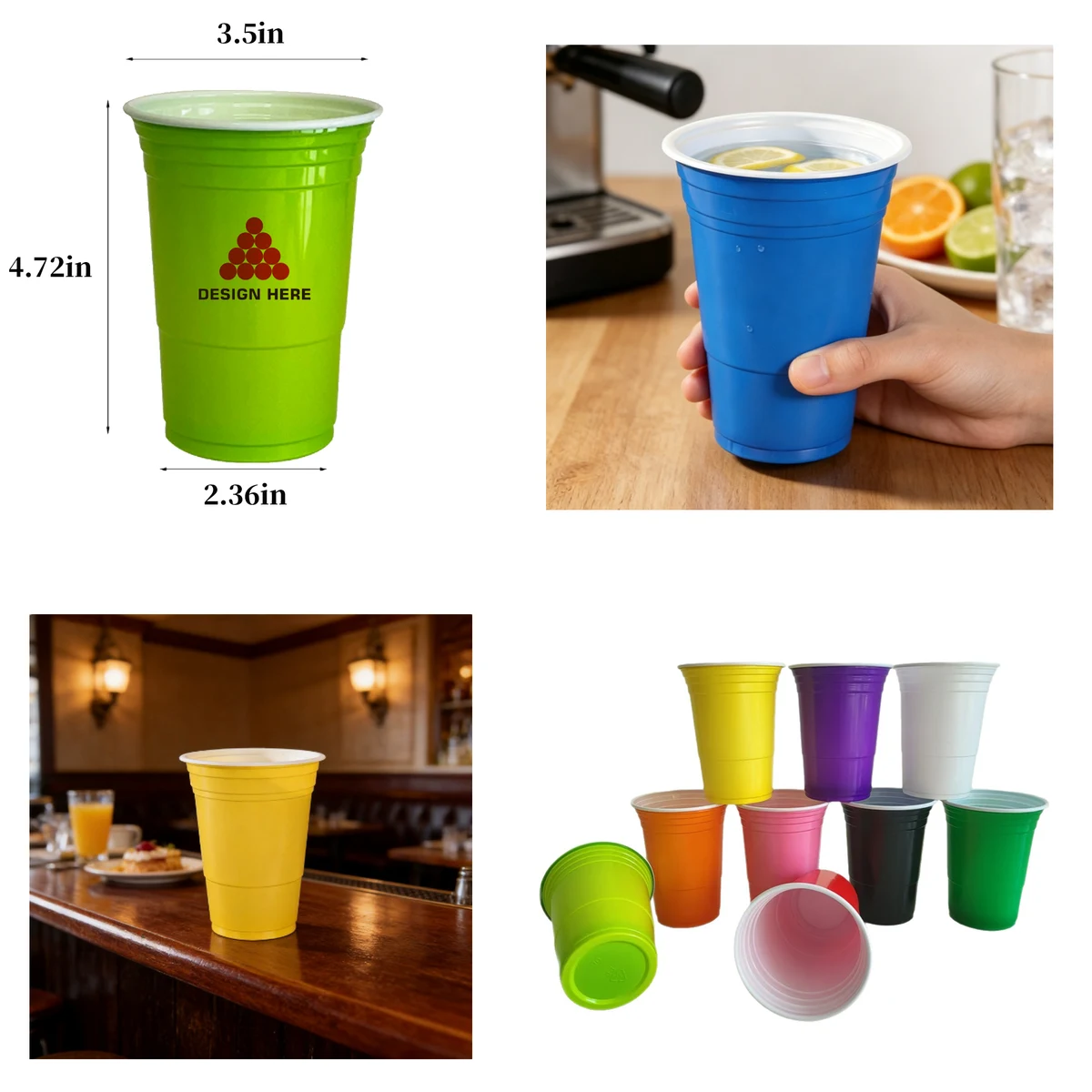 16oz Reusable Plastic Event Party Cups 1