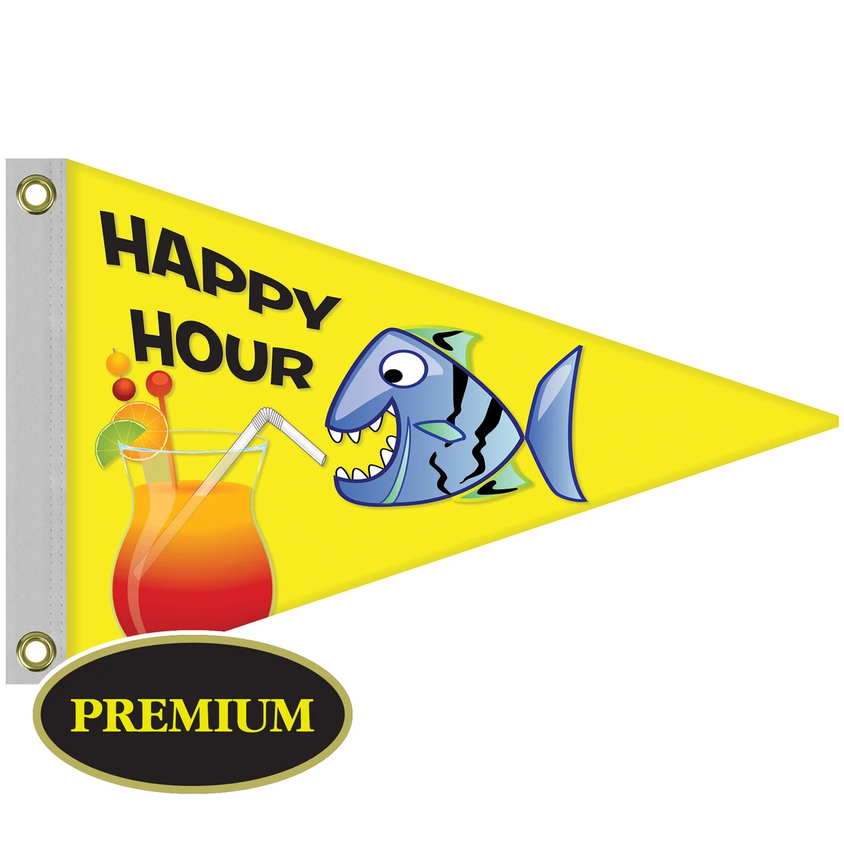 Single Reverse Knitted Polyester Pennant Boat Flag (16"x24") 1