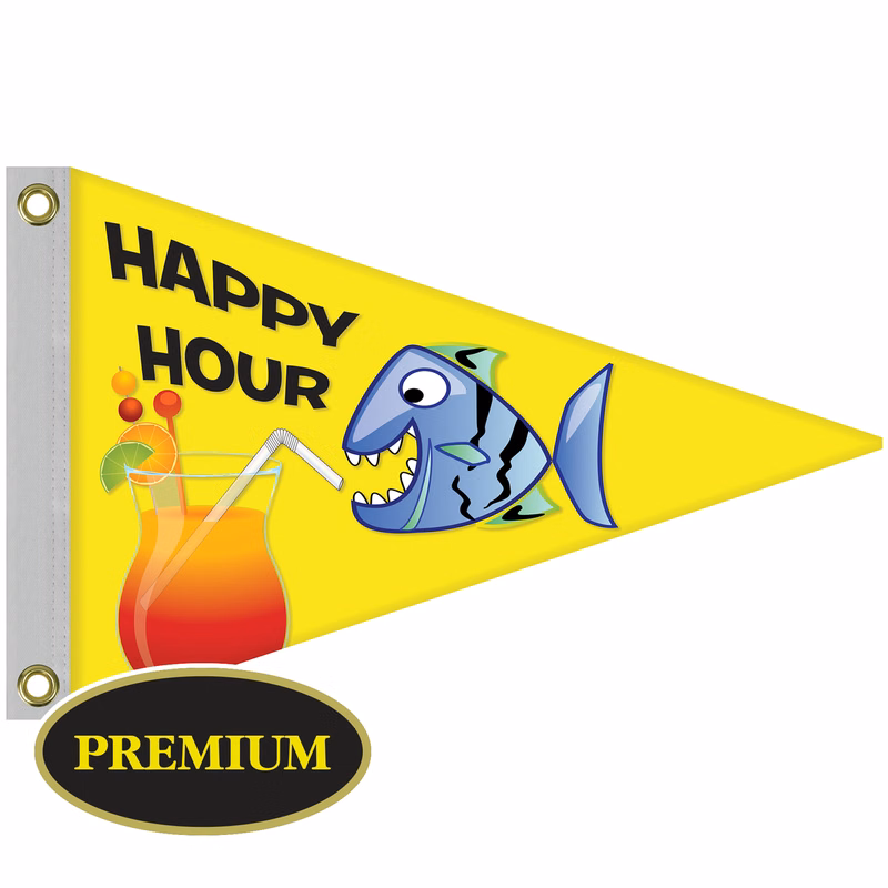 Single Reverse Knitted Polyester Pennant Boat Flag (16"x24")