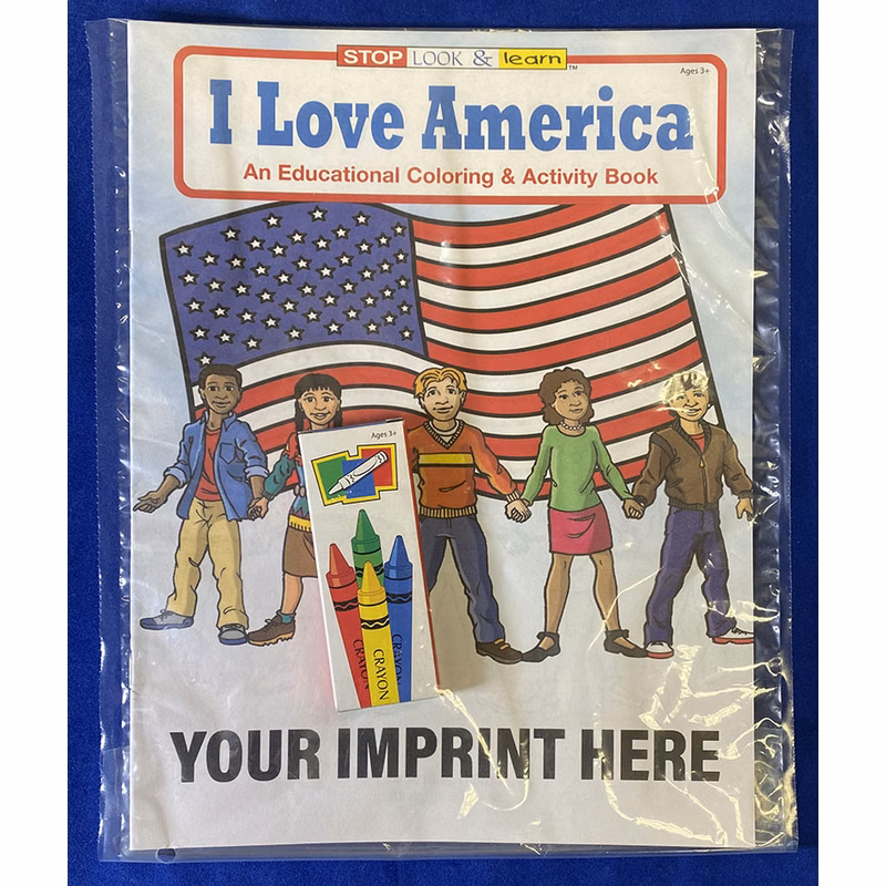 COLORING SET - I Love America Coloring Book Fun Pack