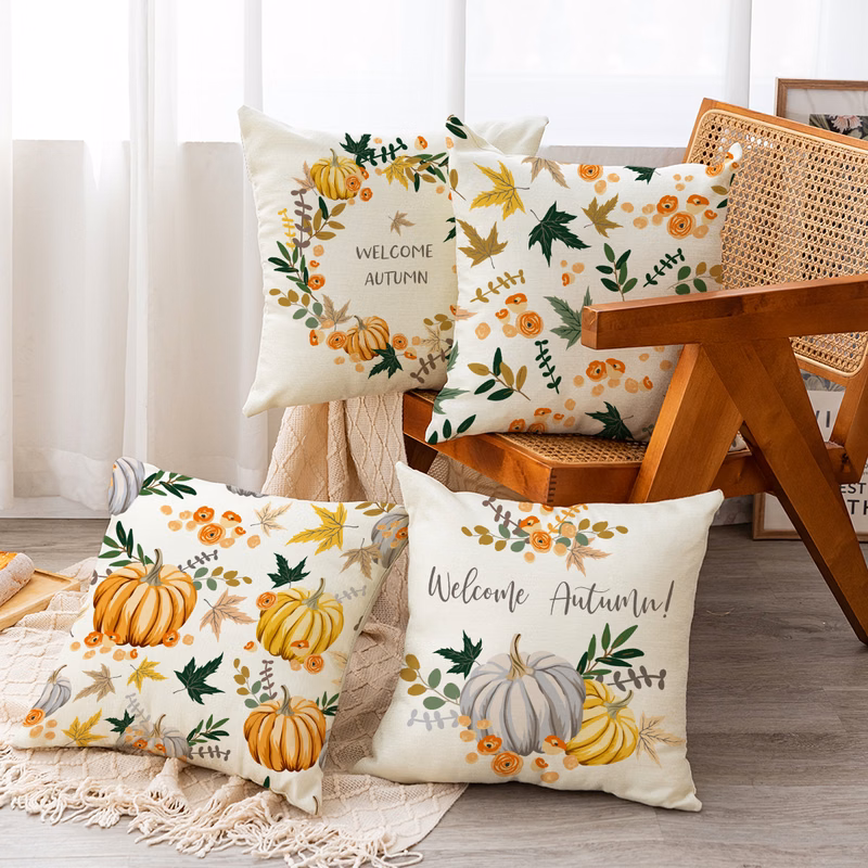 Linen Sofa Pillow Cushion Cover