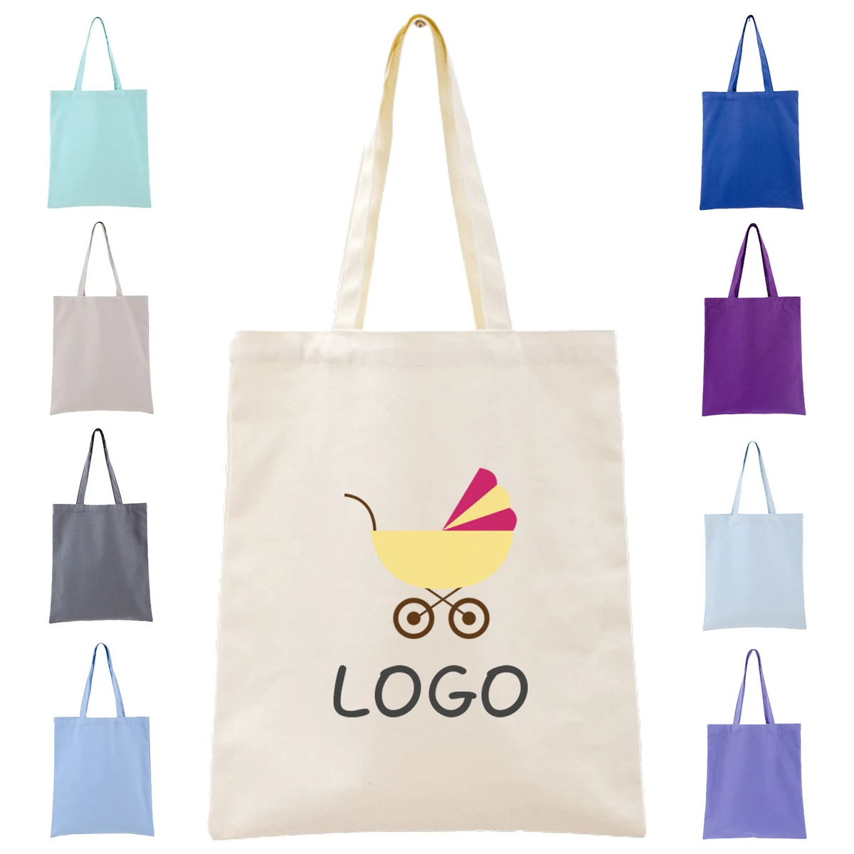 Lightweight Shopping Shoulder Bag, custom tote bag with logo imprint 1