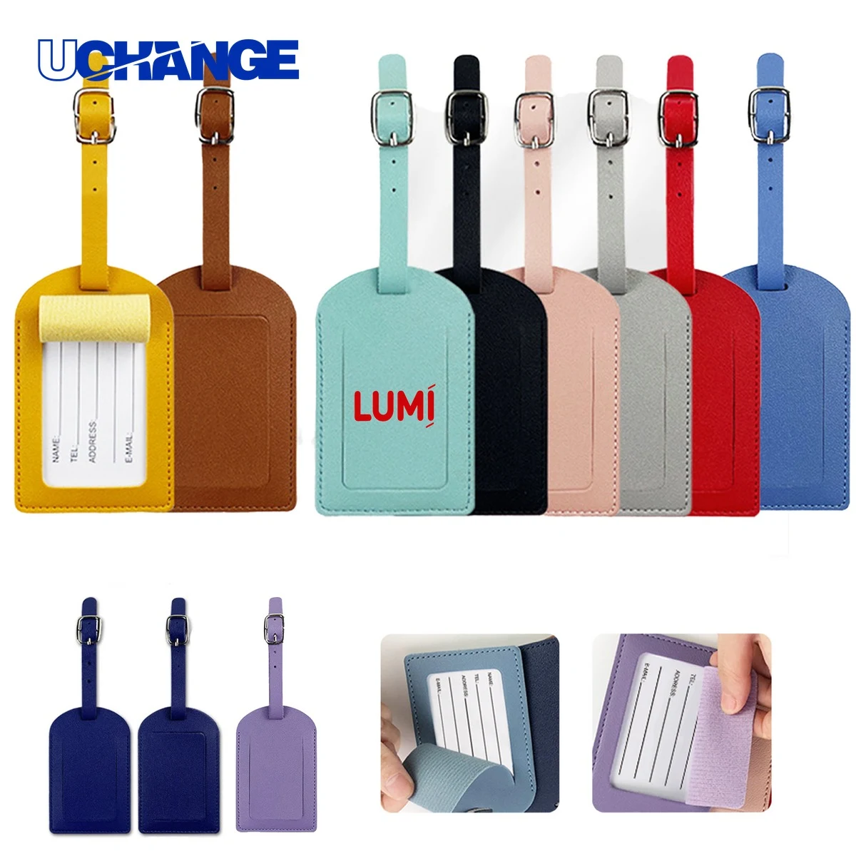 Lightweight PU Leather Travel Luggage Tag 1