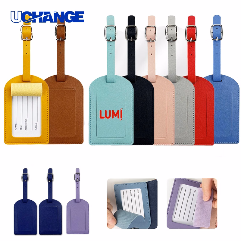 Lightweight PU Leather Travel Luggage Tag