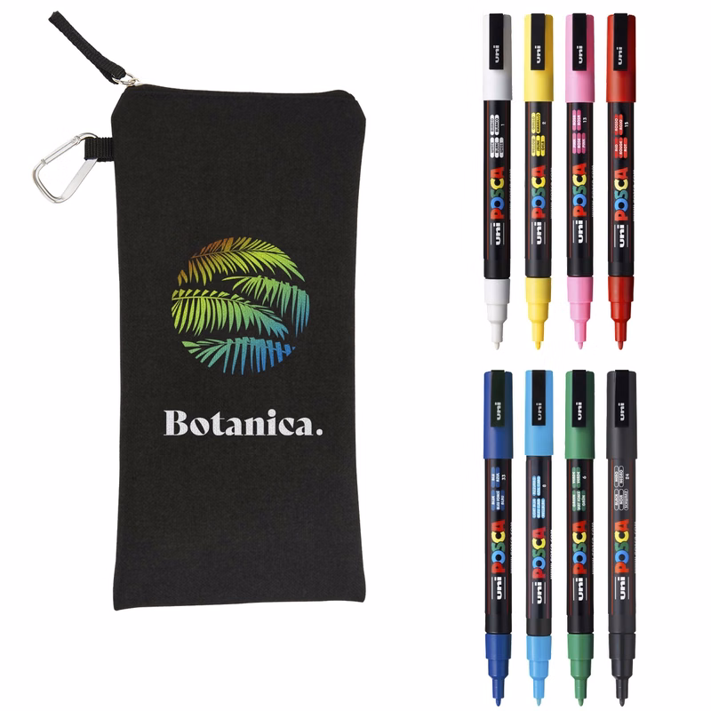 POSCA 8 Piece Basic Marker Set with Bag - Fine