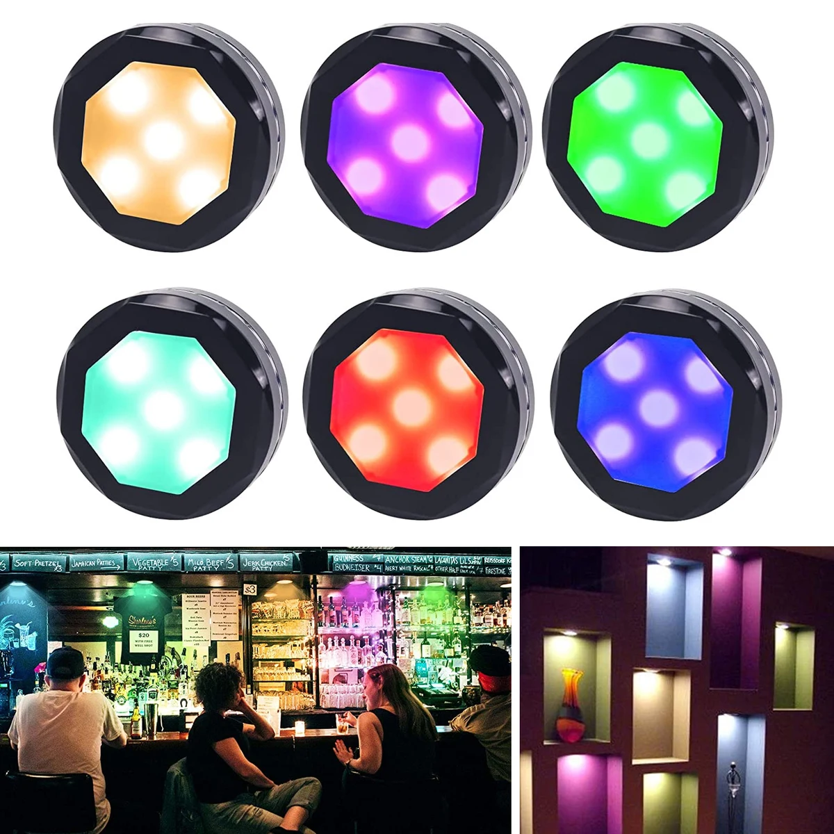 Led Puck Lights with Remote Control 1