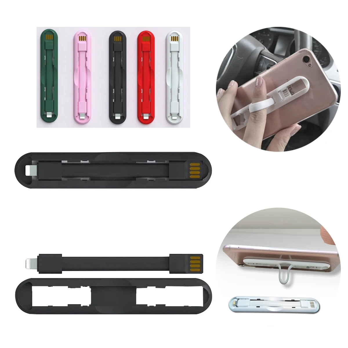 2-in-1 Charging cable With Phone Stand & Holder Function 1