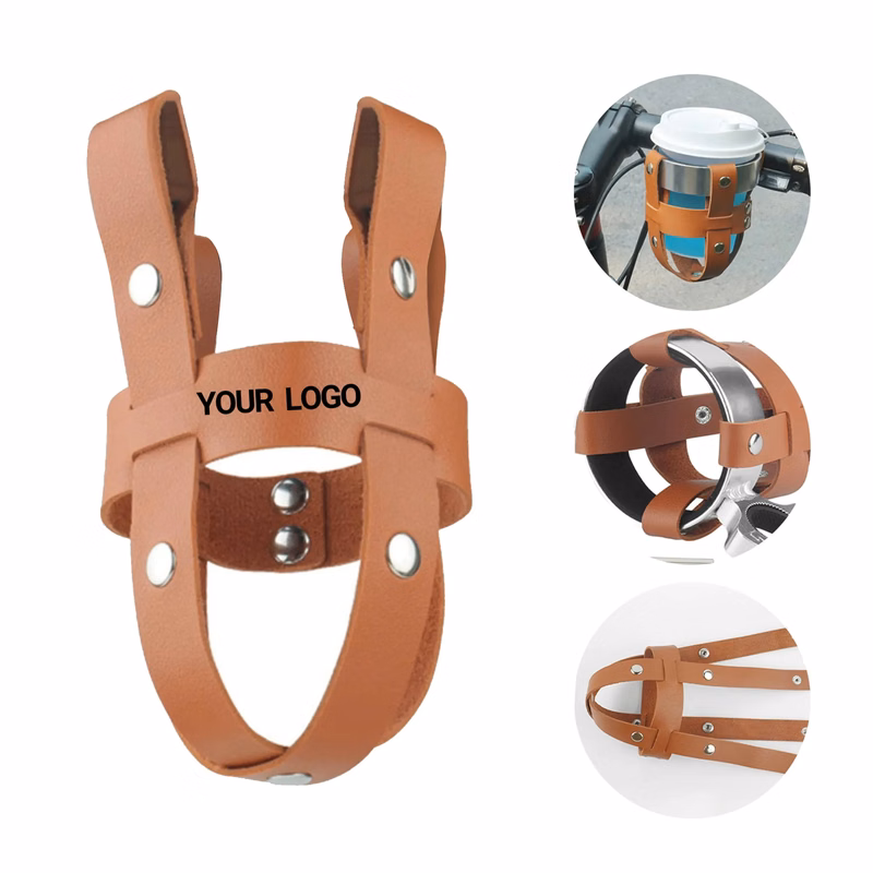 PU Leather Bicycle Water Bottle Holder Anti Shake