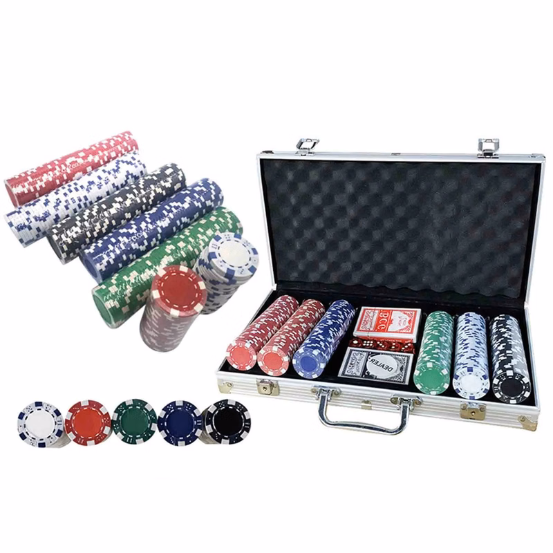 300-Piece Professional Poker Chip Set with Aluminum Case