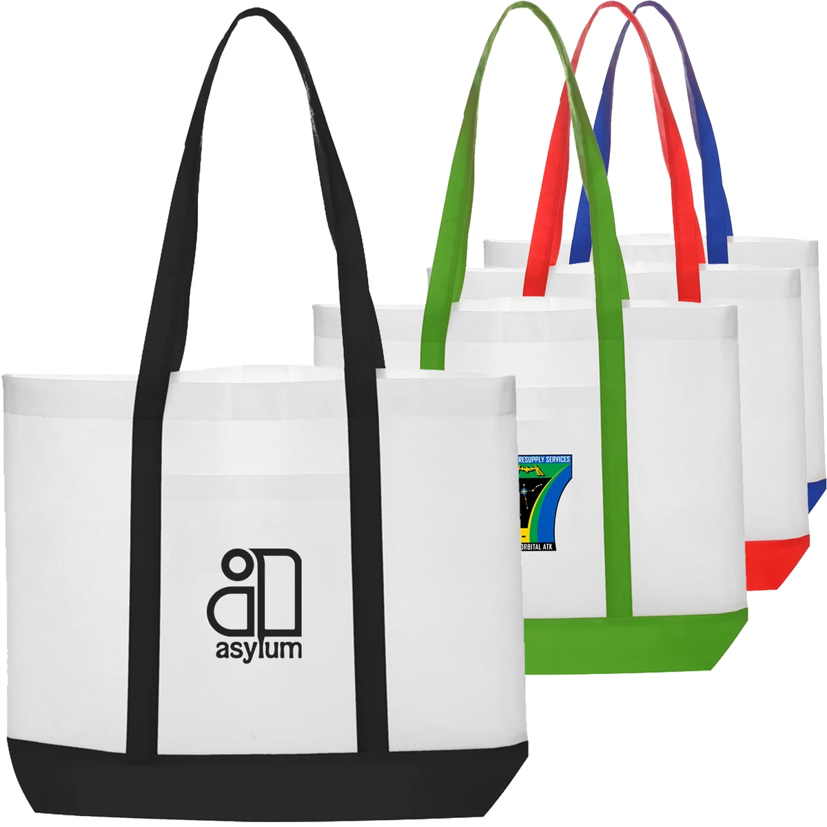 Non-woven Trim Color W/ Gusset Tote Bag (18" x 14" x 3") 1