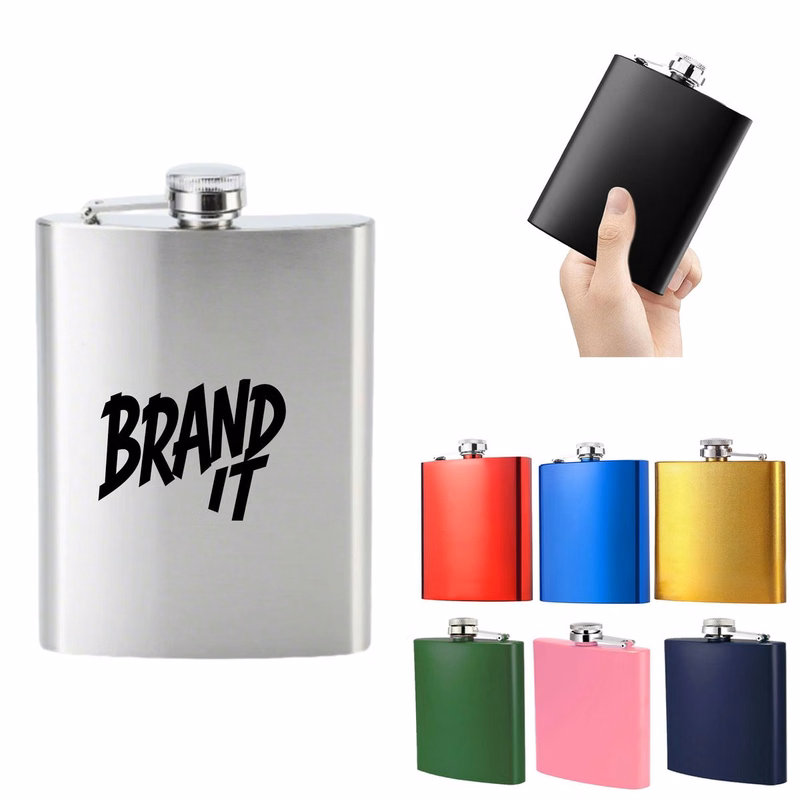 8oz Stainless Flask Flagon