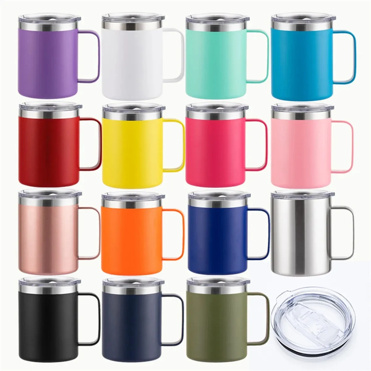 Stackable Mug Vacuum 12oz Coffee Travel Cup with Handle 1