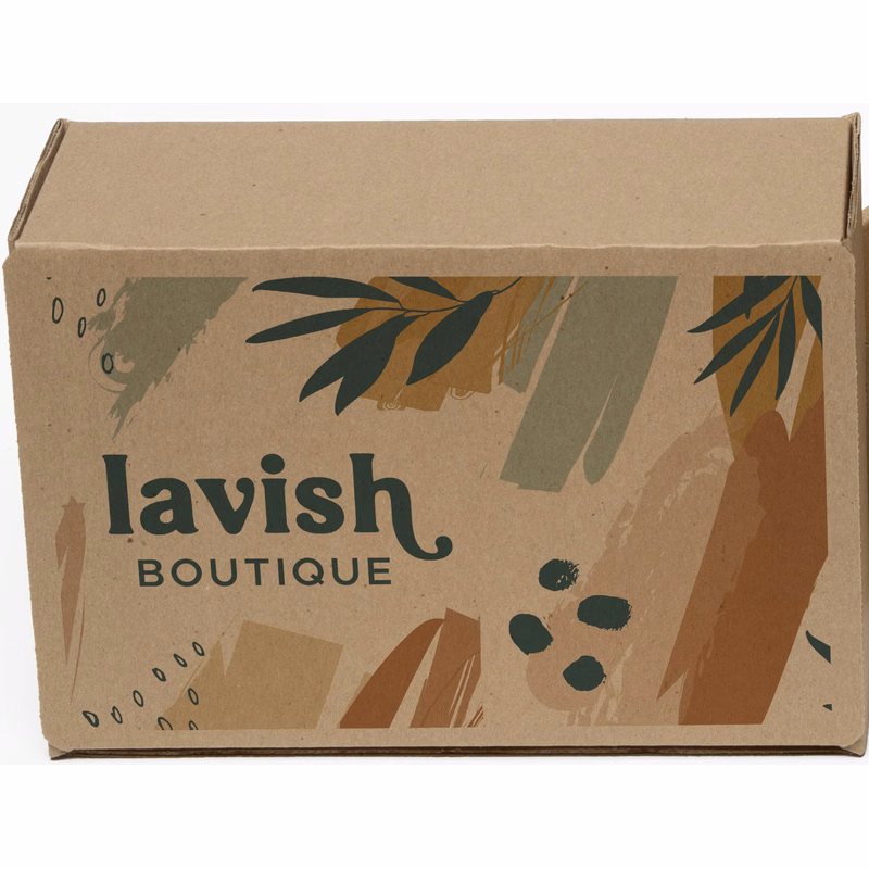 Full Color Natural Brown Display Mailer Box w/Outside Imprint 10" x 7" x 4"