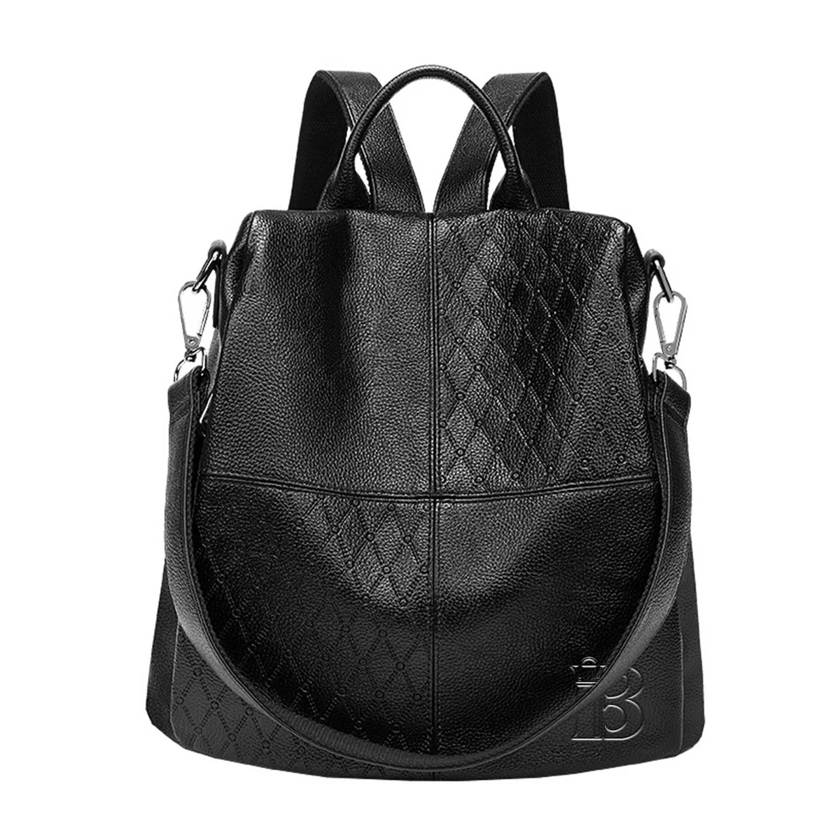 PU Faux Leather Women Shoulder Tote Bag Backpack 1