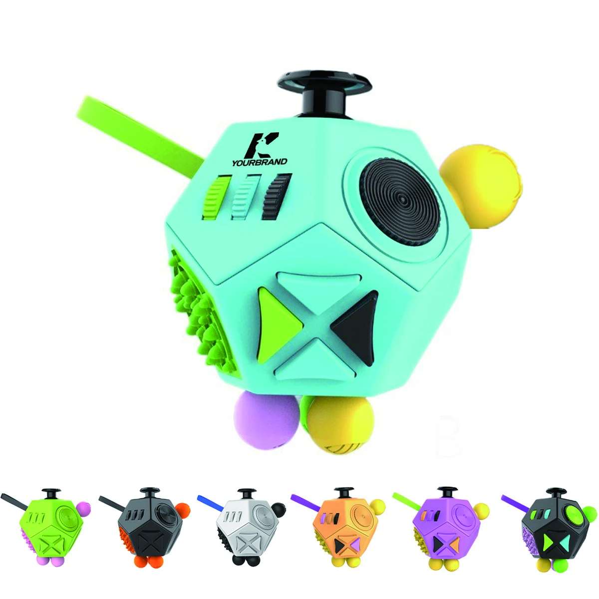12 sides dodecagon anxiety stress reliever fidget toy cube 1