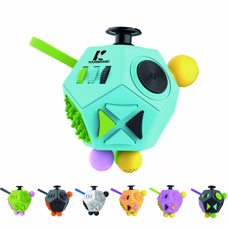 12 sides dodecagon anxiety stress reliever fidget toy cube