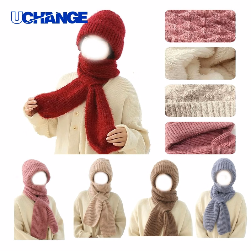 Crochet Hooded Scarf Cap